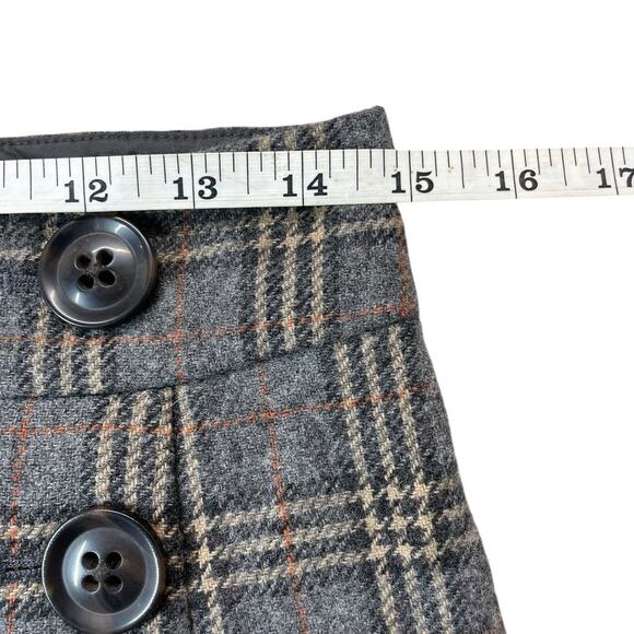 Gap Wool Tartan Plaid Y2K Mini Skirt Women Sz 0 Preppy School Fall Mod Academia - Picture 9 of 11